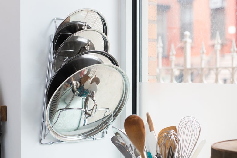 Organize It All Cabinet Door Lid Rack